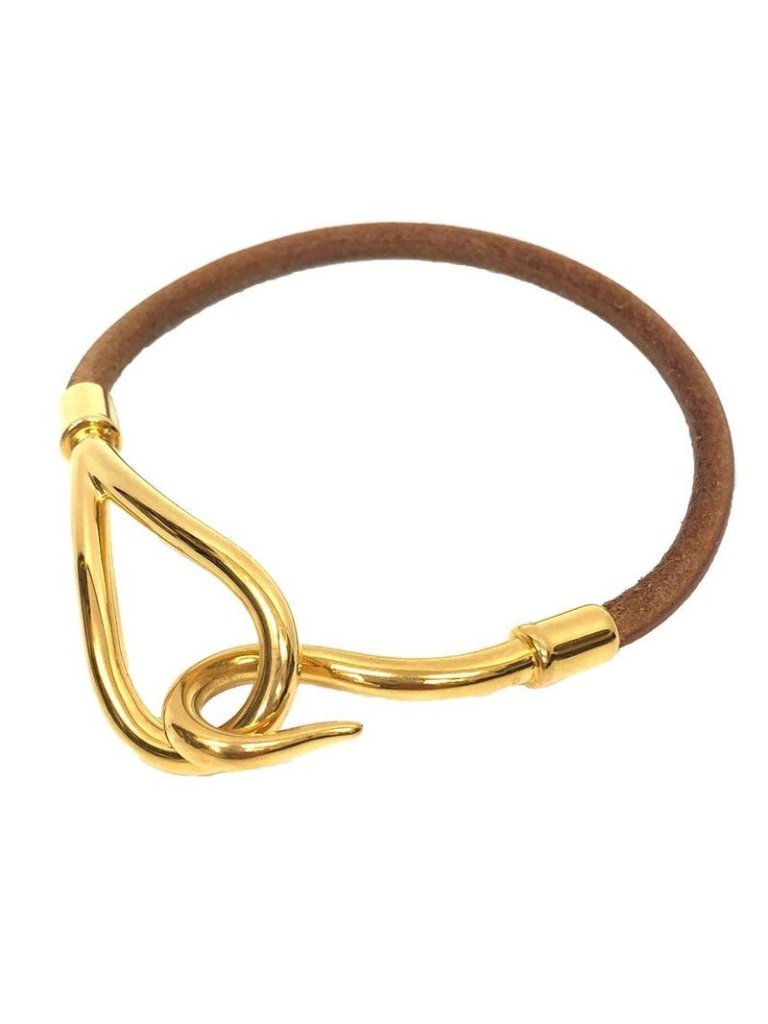 Hermes Jumbo Bracelet Single Brown Gold